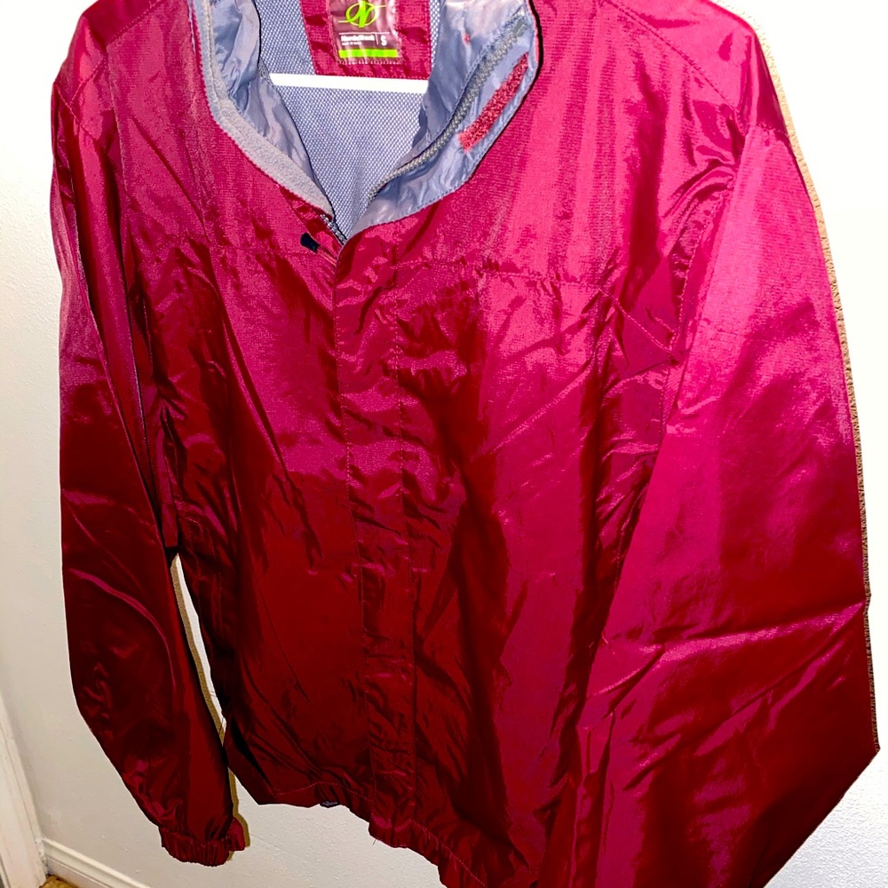 Red nylon jacket